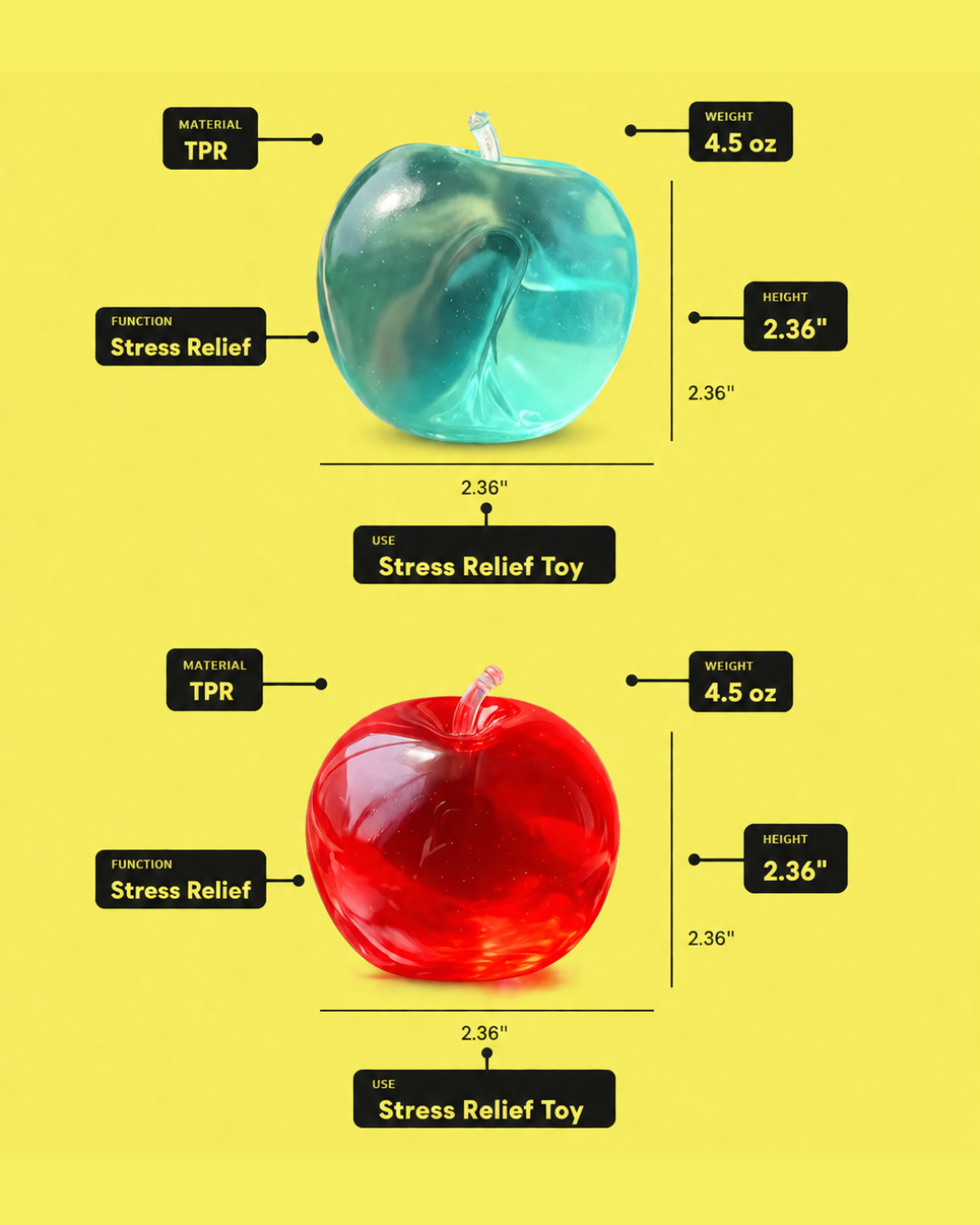 Vaseline Filled Apple Squishy
