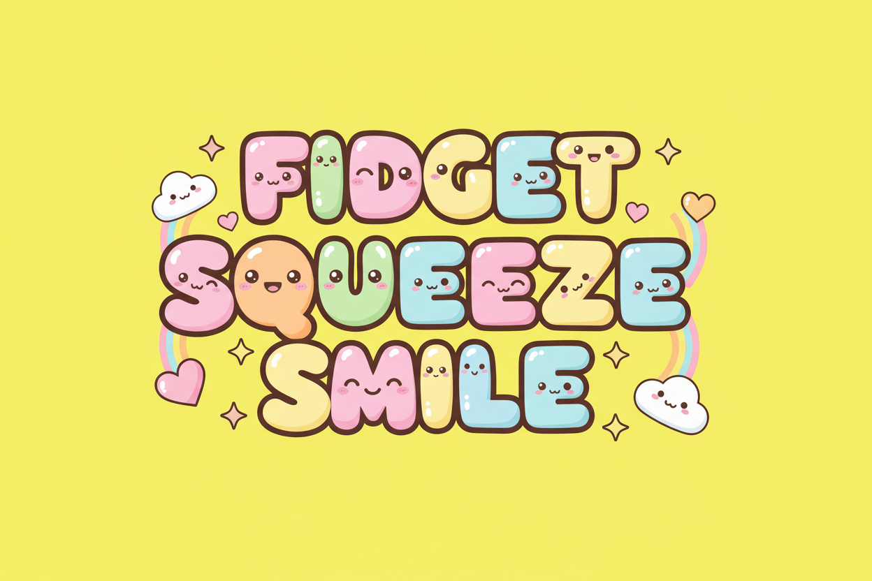 Fidget Squeeze Smile Kawaii Logo